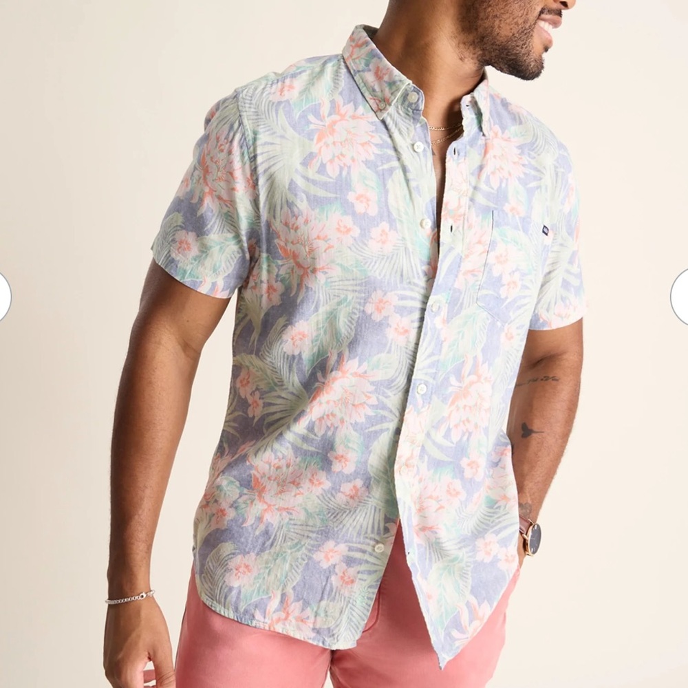 CHUBBIES BUTTON DOWN FADED FLORAL